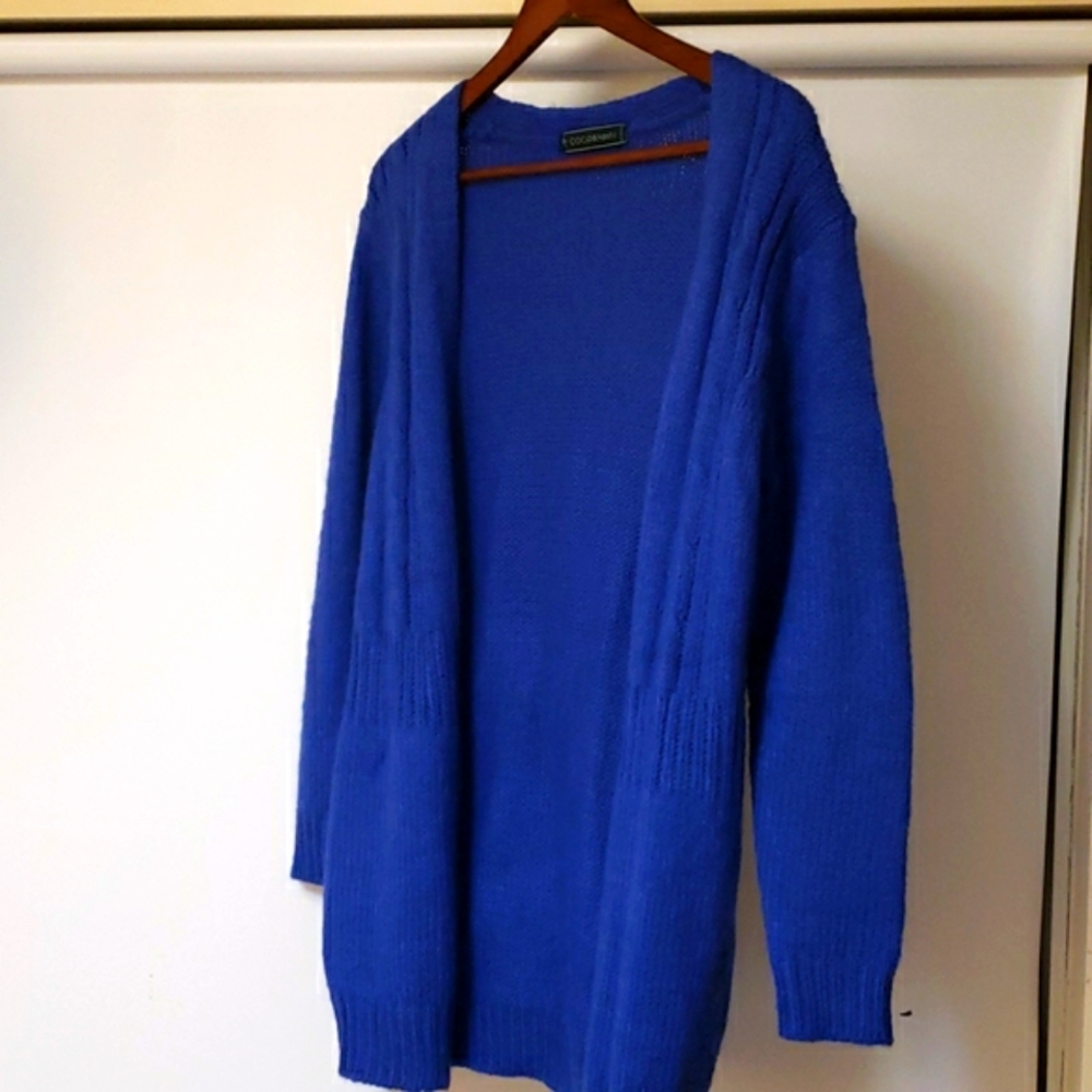 Open front cardigan.